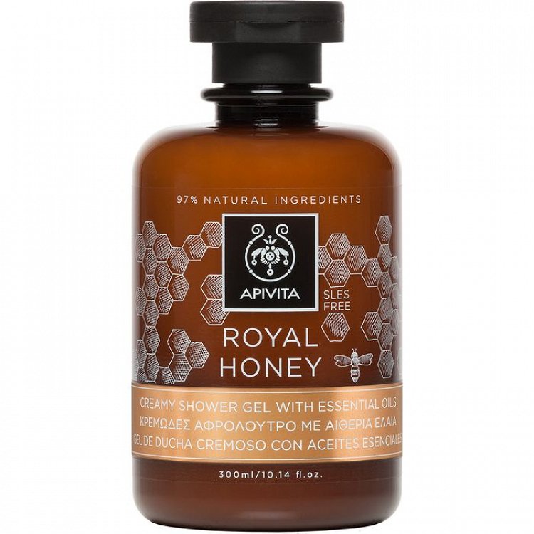 Apivita Royal Honey Creamy Shower Gel with Essential Oils & Honey 300ml