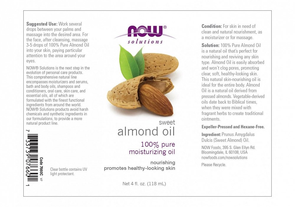Now Sweet Almond Oil 4 OZ