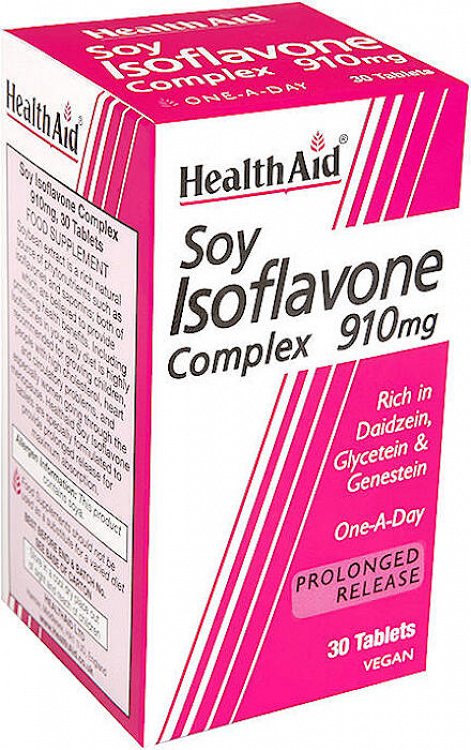 Health Aid Soy Isoflavone 910mg 30V.Tabs