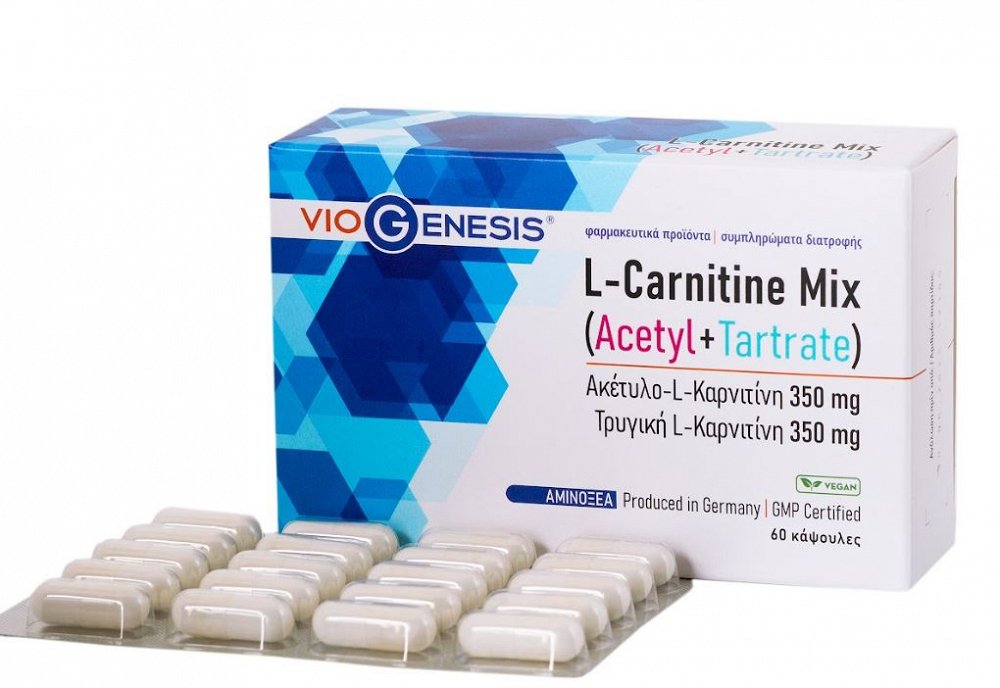 Viogenesis Acetyl-L-carnitine (Ακετυλο-L-Καρνιτινη) 60caps