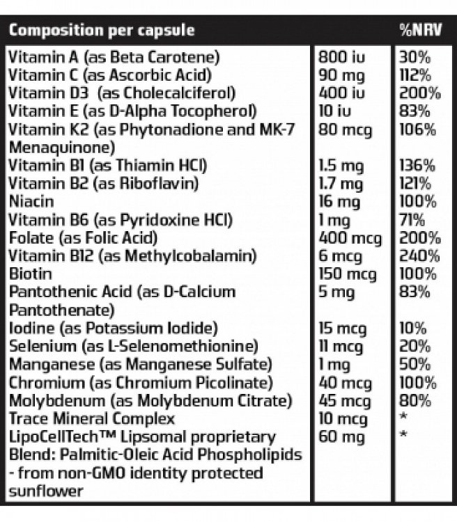 BioSalve Liposomal Multivitamin 30caps