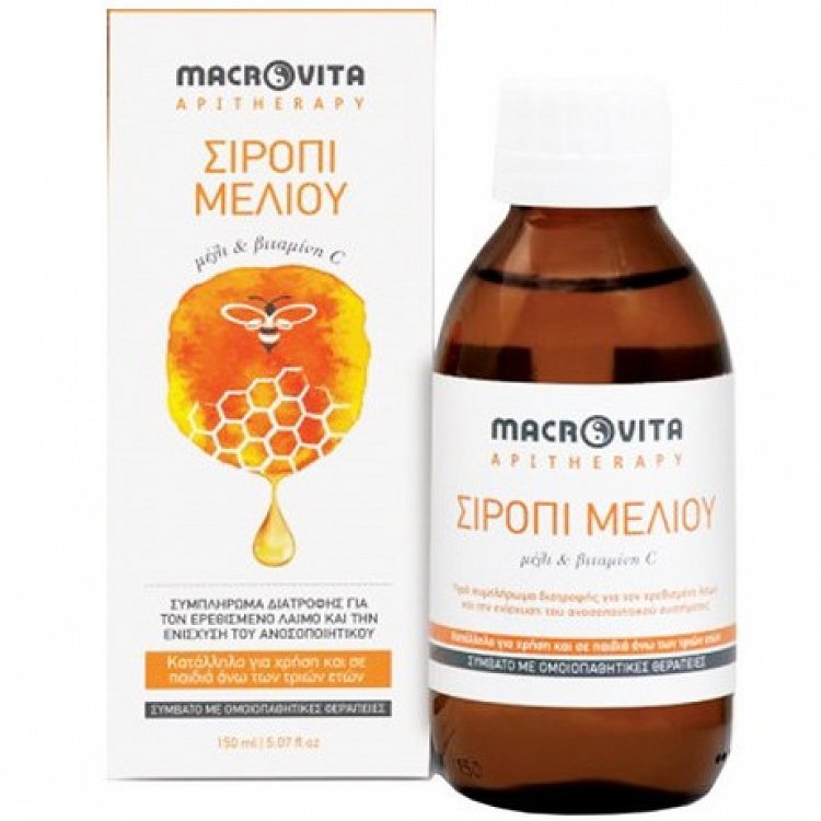 Macrovita Honey Syrup with Vitamin C, 150ml