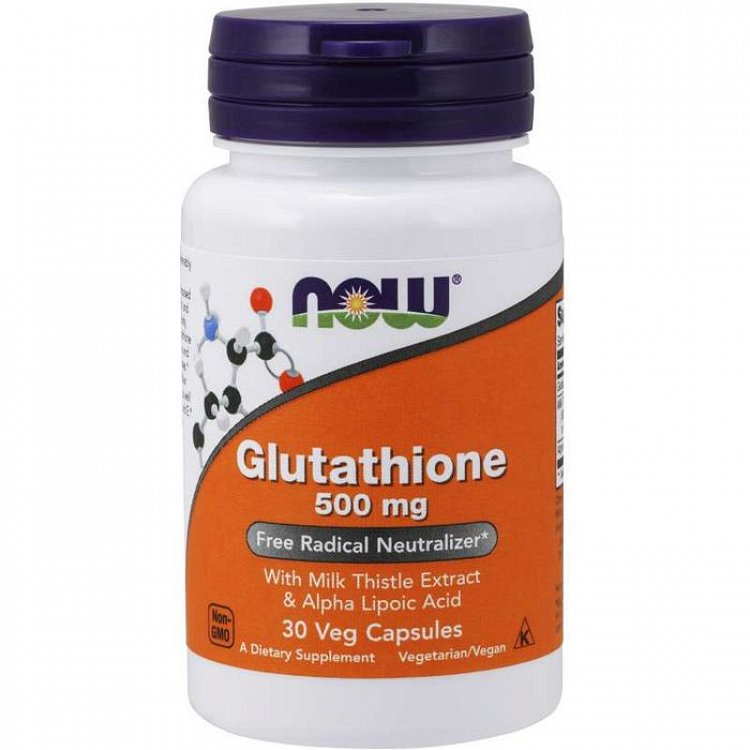 Now Glutathione 500 mg, 60V.Caps