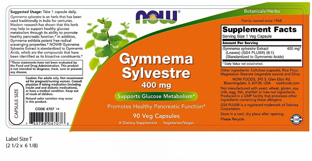 Now Gymnema Sylvestre 400mg, 90Caps