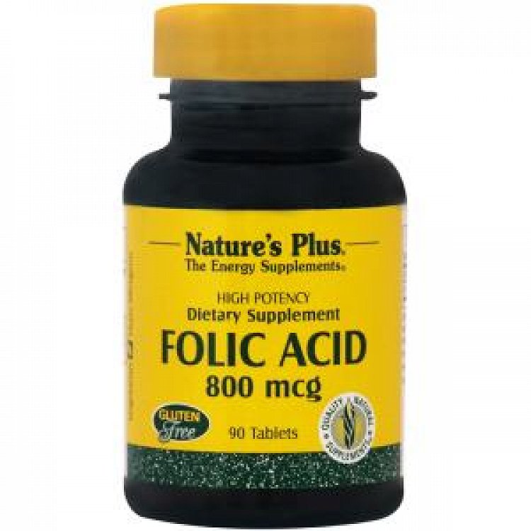 Nature''s Plus Folic Acid 800mcg 90Tabs