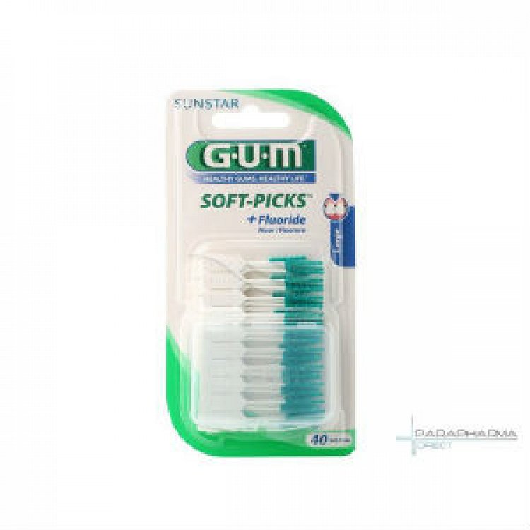 GUM 634 GUM®  Soft Picks, large, w. Fluoride, 40 p floss