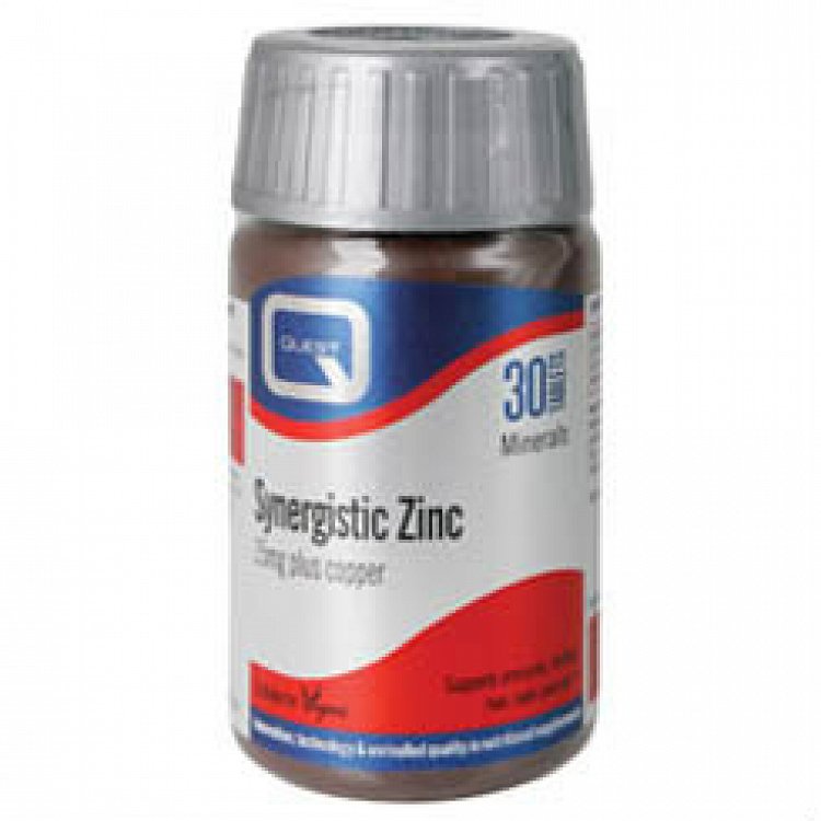 Quest Vitamins Synergistic ZINC 15mg Plus Copper 30 tabs