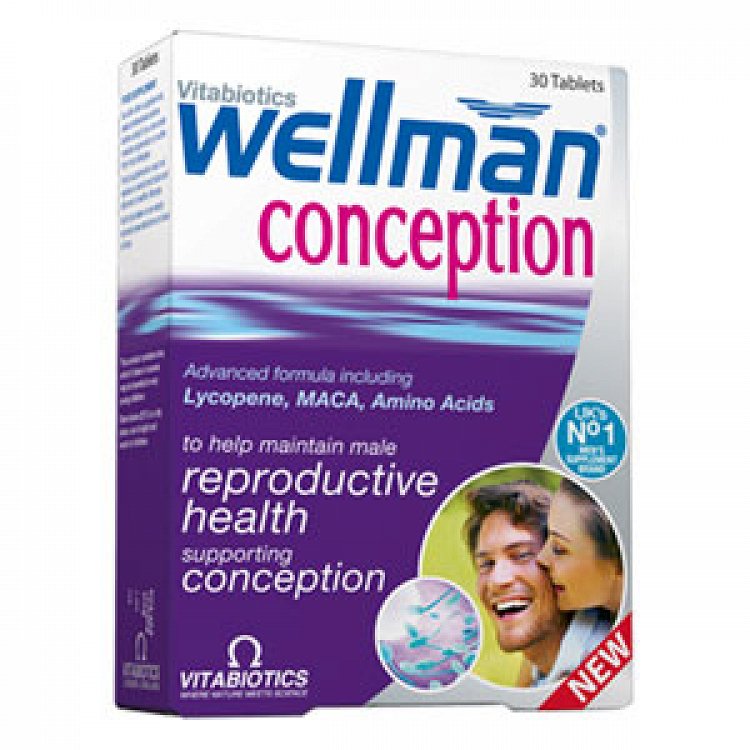 Vitabiotics Wellman Conception 30 Tabs Male Reproductive Health
