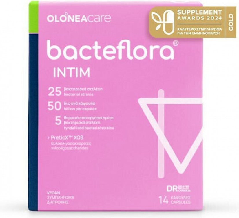 Olonea BacteFlora Intim with Probiotics and Prebiotics 14 Veg Caps