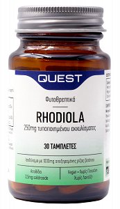 Quest Vitamins RHODIOLA 250mg extract 1000mg 30 tabs