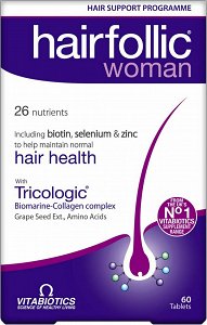 Vitabiotics Hairfollic Woman (Ενδυνάμωση Μαλλιών)  (TRICOLOGIC)  60tabs