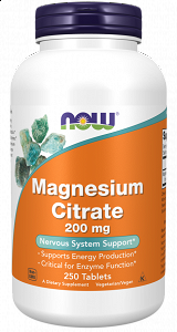 Now Magnesium Citrate 200 mg, 100Tabs