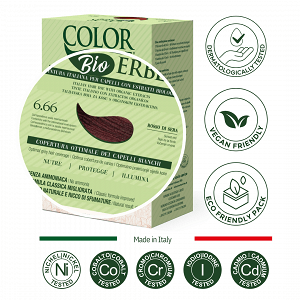 Color Erbe Herbal Dyeing Hair 6.66 Sunset Red (old No 24)