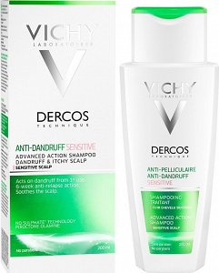 VICHY Dercos Shampoo without sulfates for setting the dryness and dandruff 200ml