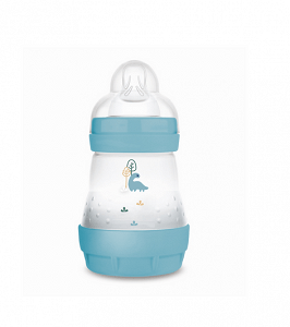 Mam Easy Start Plastic Baby Feeding Bottle Blue Dinosaur 160ml