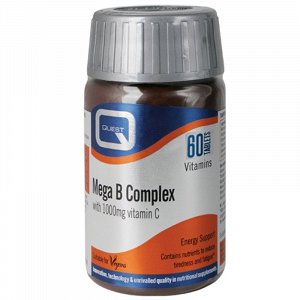 Quest Vitamins Mega B Complex (B-complex 50mg+C 1000mg) 60 tabs