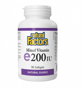 Natural Factors Vitamin E 200iu 90 softgels