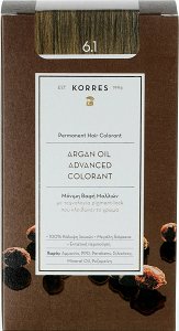 Korres Argan Oil 6.1 Permanent Colorant Dark Ash Blonde 50ml