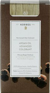 Korres Argan Oil 8.1 Permanent Colorant Light Ash Blonde 50ml