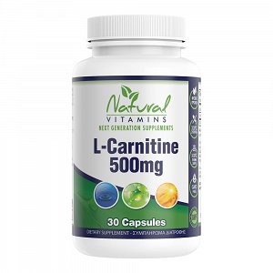 Natural Vitamins L-Carnitine 500mg 30 caps