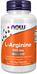 Now L-Arginine 500 mg, 100Caps