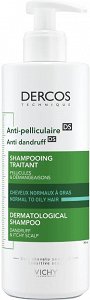 Vichy Dercos Anti-Dandruff Shampoo for Normal to Oily Hair 390ml