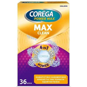 Corega Power Max 4 in 1 Cleaning 36 Tablets