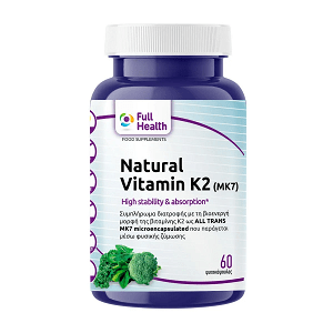 Full Health Natural Vitamin K2 MK7 – Bone Health Vitamin – 150mcg – 60 Vegetable Capsules