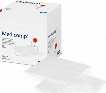 Hartmann Medicomp Fleece Pad Sterile 10x10cm 25x2pcs