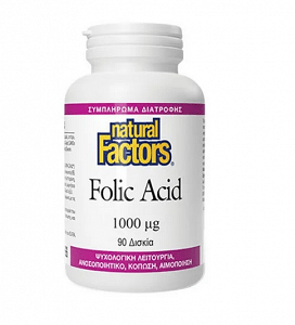 Natural Factors Folic Acid 1000 μg 90 tabs