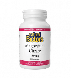 Natural Factors Magnesium Citrate 150mg 90caps