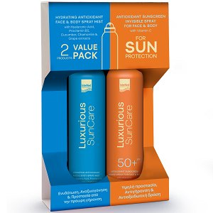 Intermed Luxurious Sun Care Promo:Hydrating Antioxidant Spray Mist 200ml + Antioxidant Sunscreen Invisible Spray 200ml