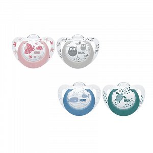 Nuk Genius Color Silicone Pacifier with eyelet 0-6m, 1item