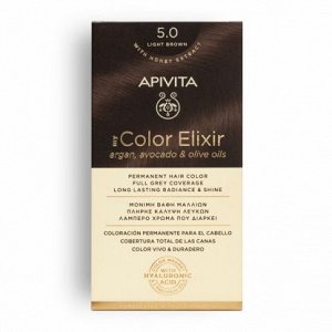 Apivita My Color Elixir Permanent Hair Color - Light Brown 5.0, 1 PCs