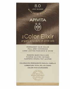Apivita My Color Elixir Permanent Hair Color - Light Blonde 8.0, 1 PCs