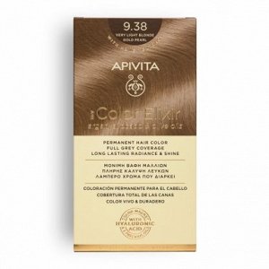 Apivita My Color Elixir Permanent Hair Color - Very Light Blonde Gold Pearl 9.38, 1 PCs