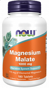 Now Magnesium Malate 1000mg, 180V.Tabs