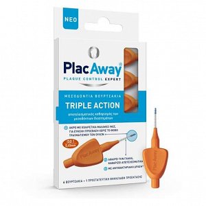 PlacAway Triple Action Interdental Brushes Orange