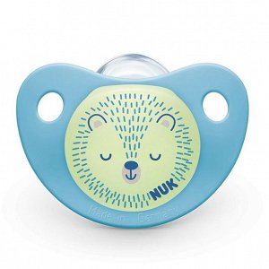 Nuk Orthodontic Silicone Pacifier 0-6 Night & Day with Holder