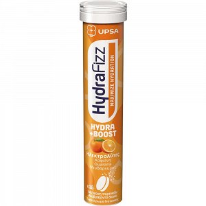 Upsa Hydrafizz Hydra + Boost 16 Effervescent Tablets Orange Flavor