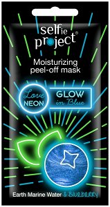 Selfie Project #GlowInBlue Moisturizing Face Mask 10ml Neon Peel-Off Moisturizing Mask #GlowInBlue  10 ml