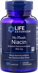 Life Extension No Flush Niacin 800mg 100Caps