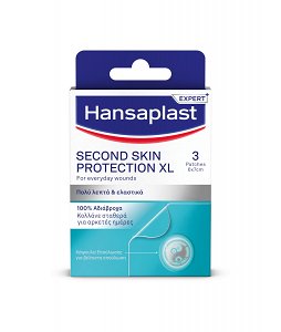Hansaplast Waterproof Adhesive Bandages Second Skin Protection XL 3pcs