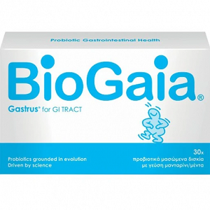 BioGaia Gastrus Probiotic Supplement 30 Chewable Tablets Mandarin & Mint