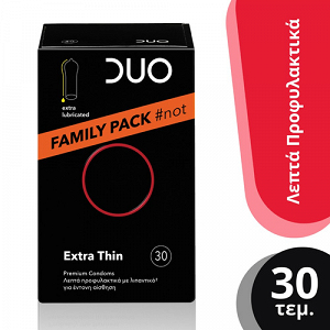 Duo Extra Thin Condoms Family Pack 30pcs