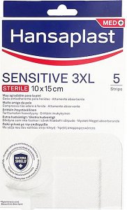 Hansaplast Sterile Adhesive Dressings Sensitive 3XL 15x10cm 5pcs