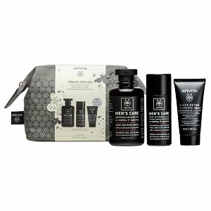 Apivita Promo Men's Care Wash 250ml & Face & Eye Cream 50ml & Black Detox Cleansing Jelly 50ml