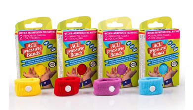 Brand Italia Acu Pressure Bands Children's Wristbands for Nausea Relief (2-Pack)