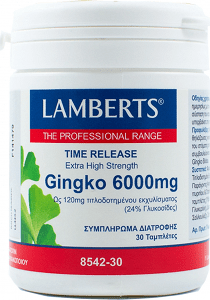 Lamberts Ginkgo biloba extract 6000mg 30tabs