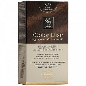 Apivita My Color Elixir Permanent Hair Color - Blonde Intense Sand 7.77, 1 PCs